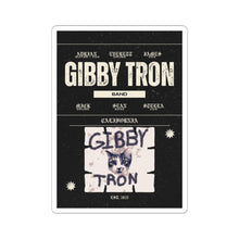 Cargar imagen en el visor de la galería, Gibby Tron Band Sticker — Retro Rock Kiss-Cut Vinyl Sticker (Cat Logo, 'GIBBY TRON')