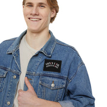 Cargar imagen en el visor de la galería, Chain Link Confessions Iron-On Patch — Black Retro Logo Patch for Jackets & Denim