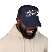 Cargar imagen en el visor de la galería, Chain Link Confessions Foam Trucker Hat — Biker/Streetwear Mesh Cap