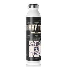 Cargar imagen en el visor de la galería, Gibby Tron Band Slim Water Bottle – Retro Band Poster Design