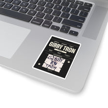 Cargar imagen en el visor de la galería, Gibby Tron Band Sticker — Retro Rock Kiss-Cut Vinyl Sticker (Cat Logo, 'GIBBY TRON')