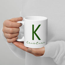 Cargar imagen en el visor de la galería, Kristine White glossy mug