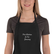 Cargar imagen en el visor de la galería, This Kitchen Is For Dancing Embroidered Apron