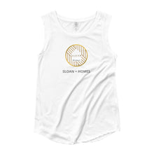 Cargar imagen en el visor de la galería, Sloan Homes Ladies’ Cap Sleeve T-Shirt