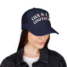 Cargar imagen en el visor de la galería, Chain Link Confessions Foam Trucker Hat — Biker/Streetwear Mesh Cap
