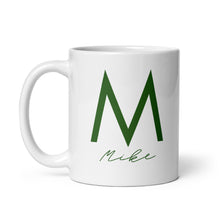 Cargar imagen en el visor de la galería, MIKE White glossy mug
