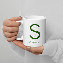 Load image into Gallery viewer, Shon White glossy mug
