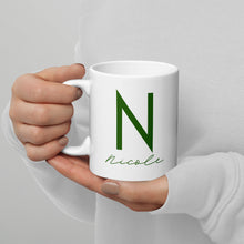 Load image into Gallery viewer, Nicole White glossy mug
