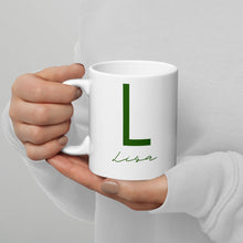 Cargar imagen en el visor de la galería, Lisa White glossy mug
