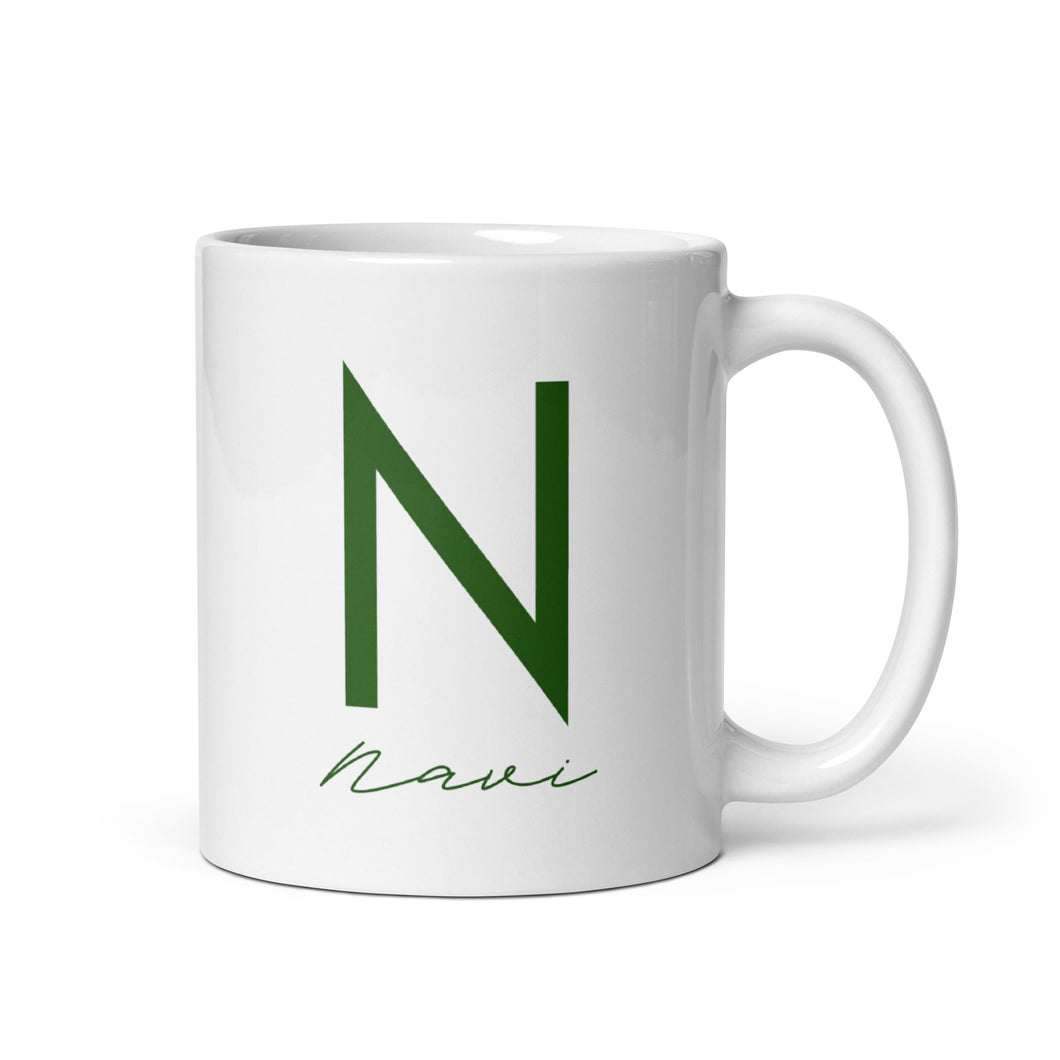 NAVI White glossy mug