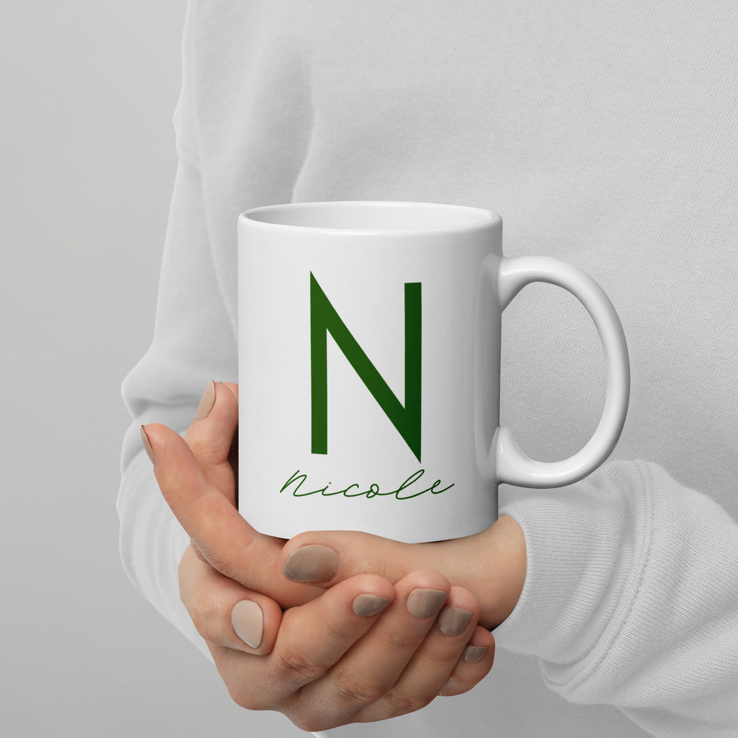 Nicole White glossy mug